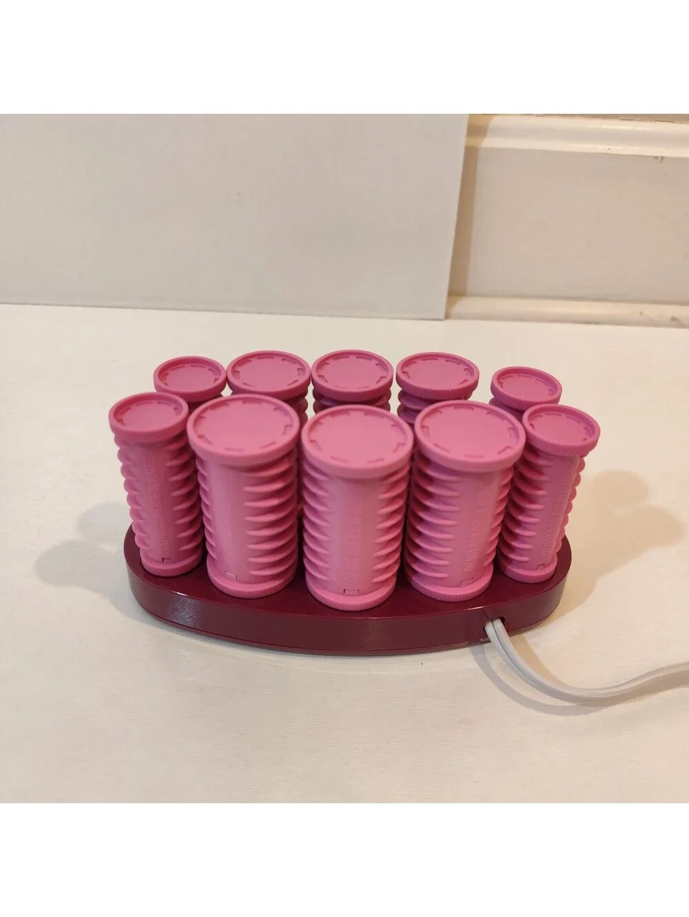 Conair Curls On The Go 10 Hot Rollers Pink Travel Storage Case Model HS54ALD